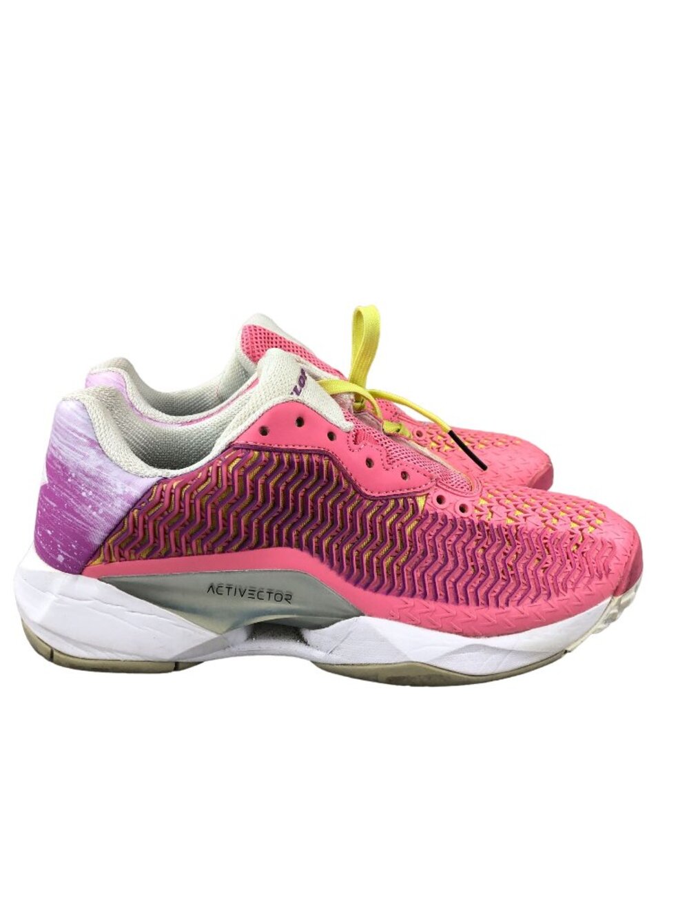 Dunlop Unisex M7.5 W8.5 Sports Activector Pink Yellow Purple White Sneakers